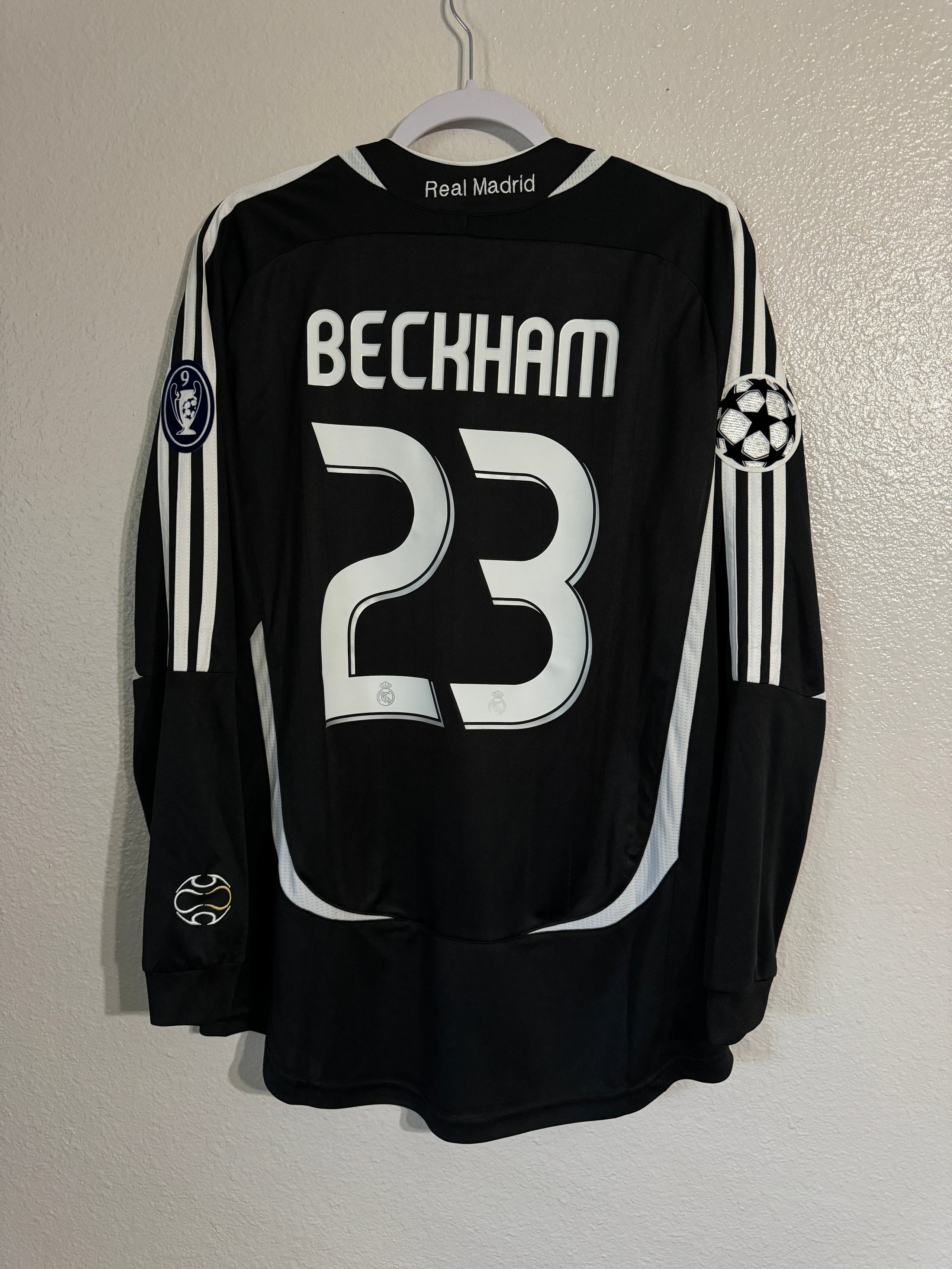 Real Madrid 2006 2007 Beckham UCL away jersey 210VintageSoccerJerseys