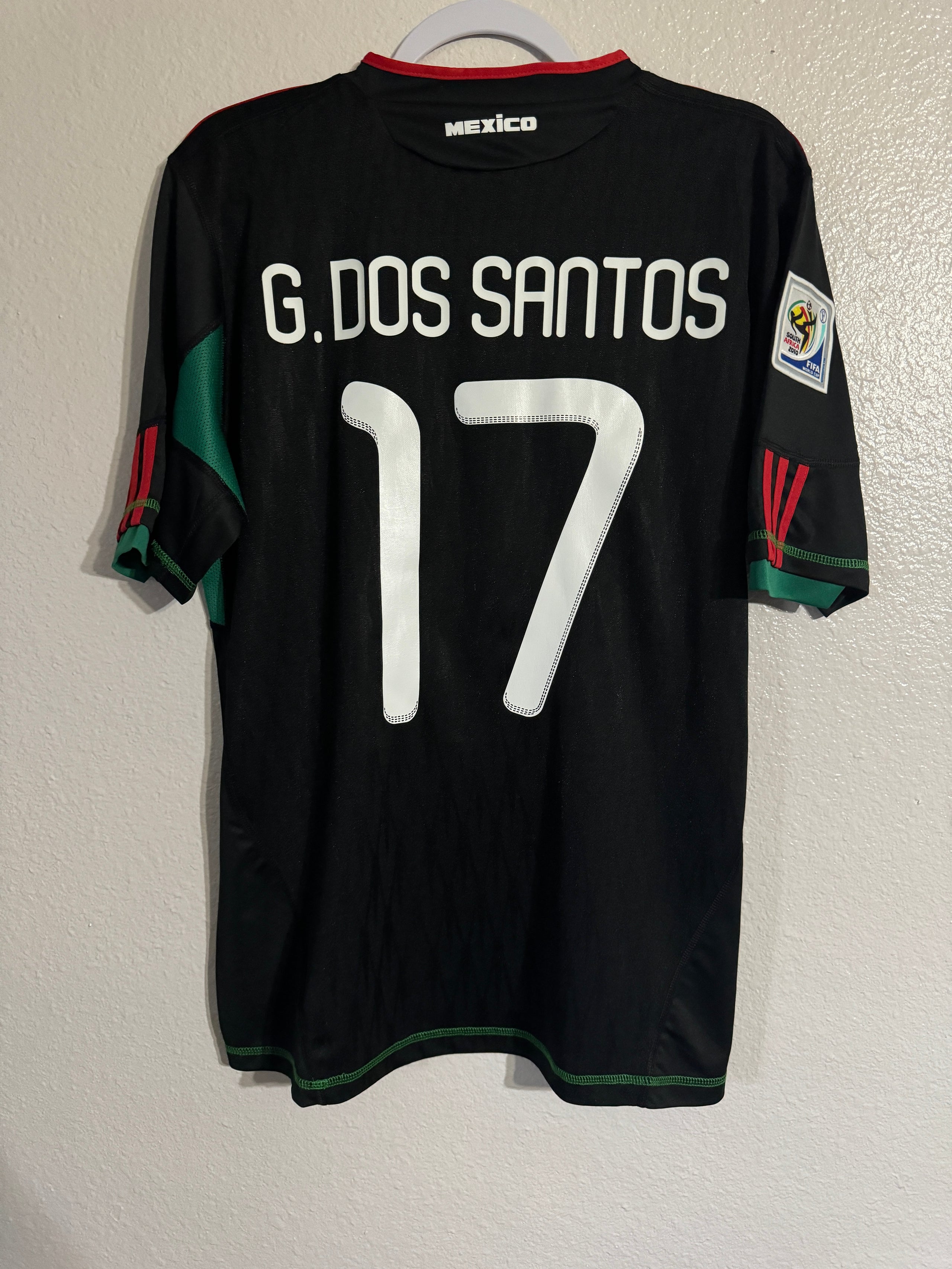 Mexico 2010 Giovani Dos Santos World Cup away jersey 210VintageSoccerJerseys