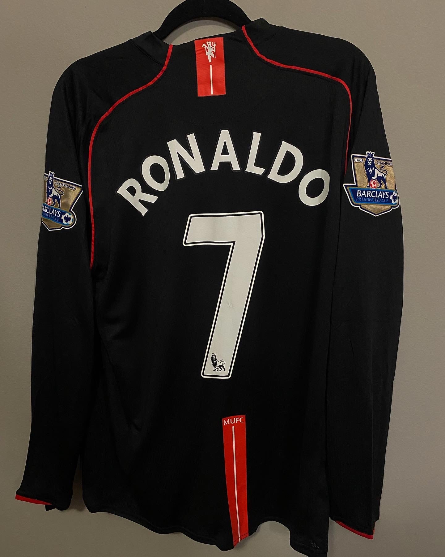 Manchester United 2007/2008 Ronaldo Away EPL jersey